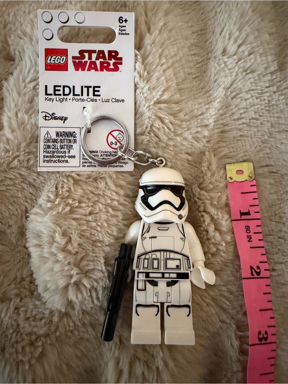 LEGO Star Wars Stormtrooper Keychain LED Light - White, Black, Yellow
